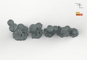 Sci-fi Unknown Flowers - Print Your Monsters Fantastic Plants Rocks Resin Terrain Wargaming D&D DnD