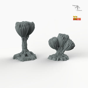 Sci-fi Unknown Flowers - Print Your Monsters Fantastic Plants Rocks Resin Terrain Wargaming D&D DnD
