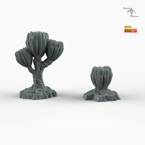 Sci-fi Unknown Flowers - Print Your Monsters Fantastic Plants Rocks Resin Terrain Wargaming D&D DnD