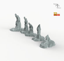 Load image into Gallery viewer, Sharp Glacier - Ice Shards - Print Your Monsters Fantastic Plants and Rocks Terrain Wargaming D&amp;D DnD