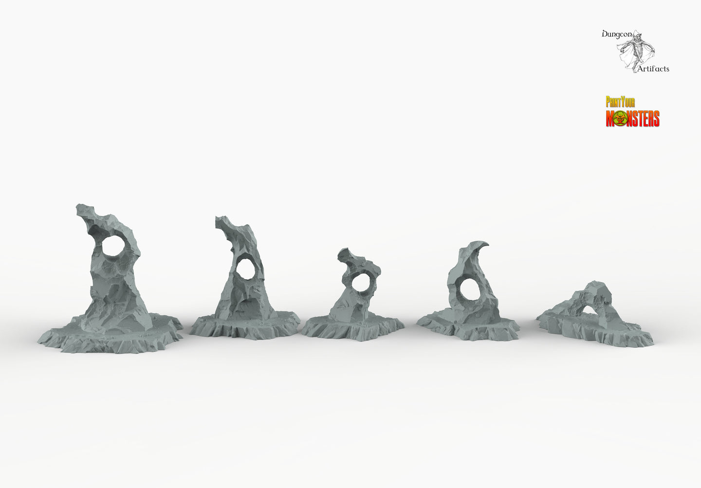 Sharp Glacier - Ice Shards - Print Your Monsters Fantastic Plants and Rocks Terrain Wargaming D&D DnD