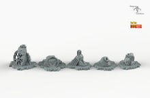Load image into Gallery viewer, Clockwork Ruins - Steampunk Stones - Print Your Monsters Fantastic Plants and Rocks Terrain Wargaming