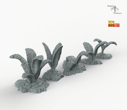 Tropical Leaves - Print Your Monsters Fantastic Plants and Rocks Resin Terrain Wargaming D&D DnD