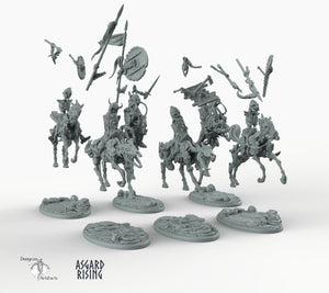 Draugr Cavalry - Barrow Wights - Asgard Rising Skeleton Army Wargaming Undead Miniatures D&D DnD