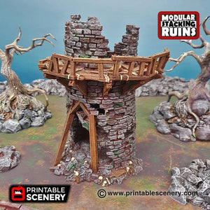 Hermit's Tower - Wizard Tower - Shadowfey Wilds 15mm 28mm 32mm Wargaming Terrain D&D, DnD