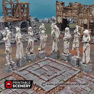 Guardian Statues - Shadowfey Wilds 15mm 28mm 32mm Wargaming Terrain D&D, DnD