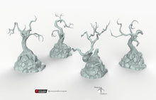 Load image into Gallery viewer, Contorted Trees - 15mm 20mm 25mm 28mm 32mm Printable Scenery Shadowfey Wilds Terrain Wargaming D&amp;D DnD