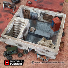 Load image into Gallery viewer, Derelict Gas Station - 28mm 20mm 32mm Brave New Worlds Wasteworld Gaslands Terrain D&amp;D DnD