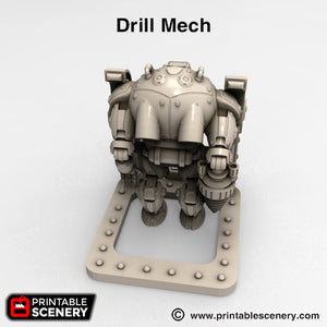 Drill Mech - Brave New Worlds Sanctuary-17 Miniatures Wargaming D&D DnD