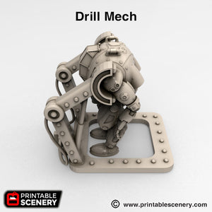 Drill Mech - Brave New Worlds Sanctuary-17 Miniatures Wargaming D&D DnD