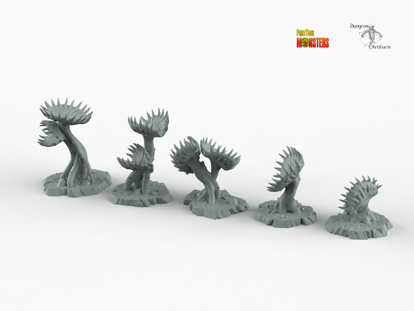 Carnivorous Plants - Print Your Monsters Fantastic Plants and Rocks Resin Terrain Wargaming D&D DnD