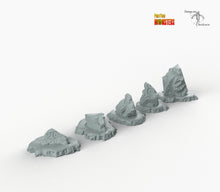 Load image into Gallery viewer, Celtic Snow Stones - Print Your Monsters Fantastic Plants and Rocks Resin Terrain Wargaming D&amp;D DnD