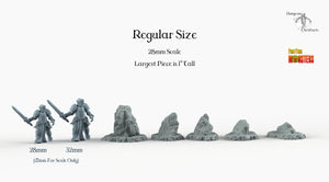 Celtic Snow Stones - Print Your Monsters Fantastic Plants and Rocks Resin Terrain Wargaming D&D DnD