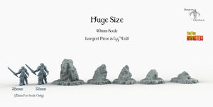 Celtic Snow Stones - Print Your Monsters Fantastic Plants and Rocks Resin Terrain Wargaming D&D DnD