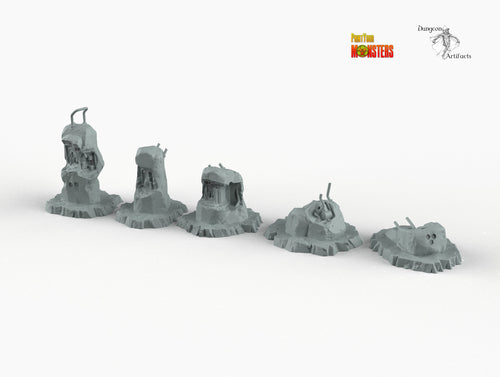 Cyber Stones - Print Your Monsters Fantastic Plants and Rocks Resin Terrain Wargaming D&D DnD