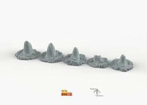 Deadly Lava Stones - Print Your Monsters Fantastic Plants and Rocks Tar Pit Terrain Wargaming D&D DnD