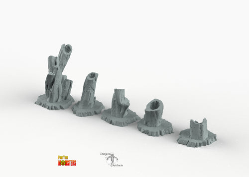 Dead Trunks - Print Your Monsters Fantastic Plants and Rocks Resin Terrain Wargaming D&D DnD