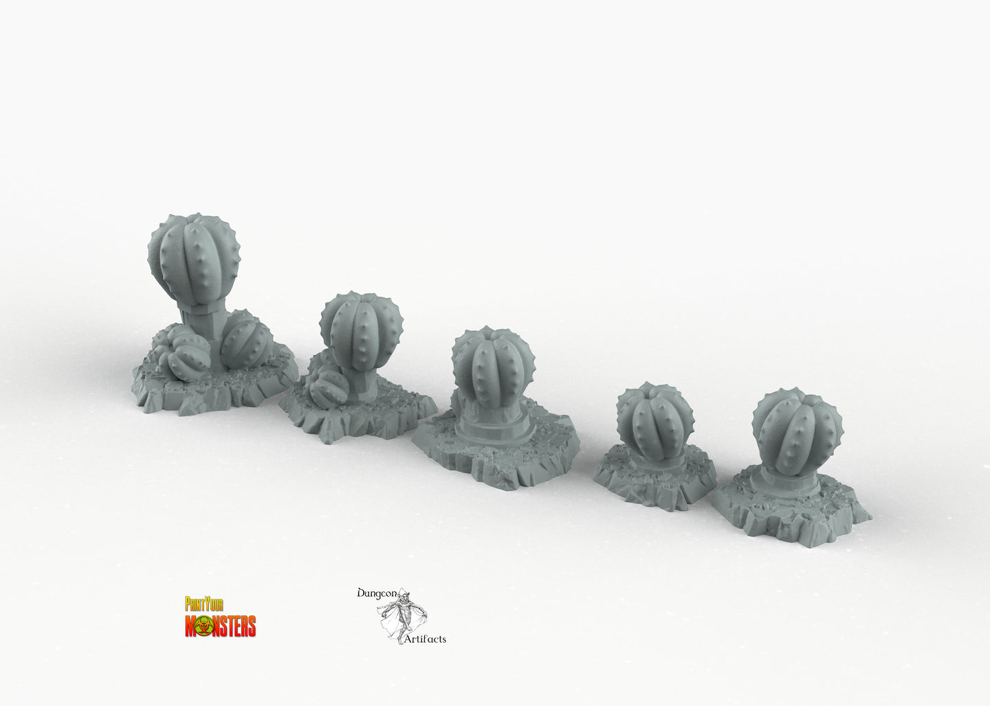 Demonic Pumpkins - Giant Peyote - Print Your Monsters Fantastic Plants and Rocks Resin Terrain Wargaming D&D DnD