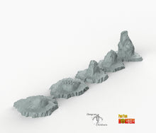 Load image into Gallery viewer, Fossil Rocks - Print Your Monsters Fantastic Plants and Rocks Resin Terrain Wargaming D&amp;D DnD