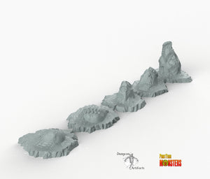 Fossil Rocks - Print Your Monsters Fantastic Plants and Rocks Resin Terrain Wargaming D&D DnD