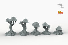 Load image into Gallery viewer, Giant Mushrooms - Print Your Monsters Fantastic Plants and Rocks Resin Terrain Wargaming D&amp;D DnD