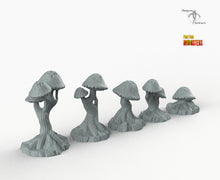 Load image into Gallery viewer, Giant Mushrooms - Print Your Monsters Fantastic Plants and Rocks Resin Terrain Wargaming D&amp;D DnD