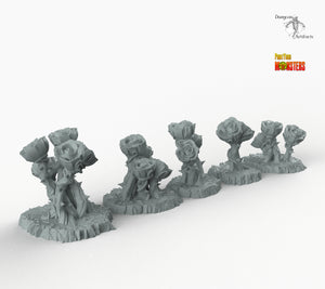 Giant Mystic Roses - Print Your Monsters Fantastic Plants and Rocks Resin Terrain Wargaming D&D DnD
