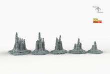 Load image into Gallery viewer, Ice Stalagmites - Print Your Monsters Fantastic Plants and Rocks Resin Terrain Wargaming D&amp;D DnD