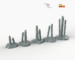 Magic Bamboo Groves - Print Your Monsters Fantastic Plants and Rocks Resin Terrain Wargaming D&D DnD