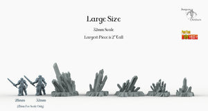 Magic Crystals - Cave Quartz - Print Your Monsters Fantastic Plants and Rocks Terrain Wargaming D&D DnD