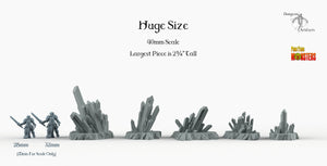 Magic Crystals - Cave Quartz - Print Your Monsters Fantastic Plants and Rocks Terrain Wargaming D&D DnD