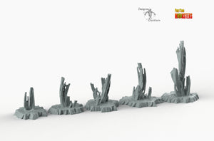 Martian Stalagmites - Print Your Monsters Fantastic Plants and Rocks Resin Terrain Wargaming D&D DnD