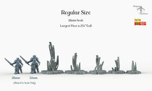 Martian Stalagmites - Print Your Monsters Fantastic Plants and Rocks Resin Terrain Wargaming D&D DnD