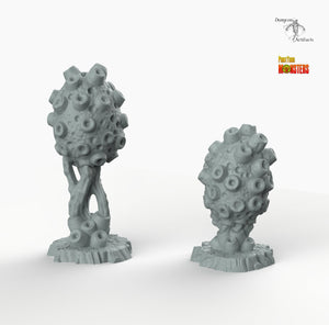 Poisonous Sponge Plants - Print Your Monsters Fantastic Plants and Rocks Resin Terrain Wargaming D&D DnD