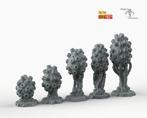 Poisonous Sponge Plants - Print Your Monsters Fantastic Plants and Rocks Resin Terrain Wargaming D&D DnD