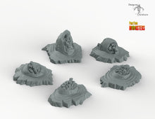 Load image into Gallery viewer, Ruins of Crystal Dragon Eggs - Print Your Monsters Fantastic Plants and Rocks Terrain Wargaming D&amp;D DnD