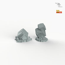 Load image into Gallery viewer, Sci-fi Cubic Stones - Print Your Monsters Fantastic Plants and Rocks Resin Terrain Wargaming