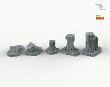 Load image into Gallery viewer, Sci-fi Ruins - Scifi Print Your Monsters Fantastic Plants and Rocks Resin Terrain Wargaming D&amp;D DnD