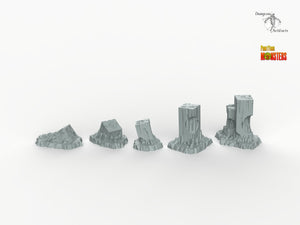 Sci-fi Ruins - Scifi Print Your Monsters Fantastic Plants and Rocks Resin Terrain Wargaming D&D DnD