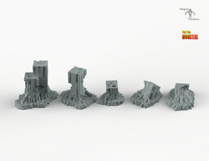 Sci-fi Ruins - Scifi Print Your Monsters Fantastic Plants and Rocks Resin Terrain Wargaming D&D DnD