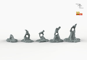 Sharp Glacier - Ice Shards - Print Your Monsters Fantastic Plants and Rocks Terrain Wargaming D&D DnD