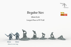 Sharp Glacier - Ice Shards - Print Your Monsters Fantastic Plants and Rocks Terrain Wargaming D&D DnD