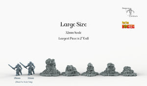 Underwater Sponge Rocks - Print Your Monsters Fantastic Plants and Rocks Resin Terrain Wargaming D&D DnD
