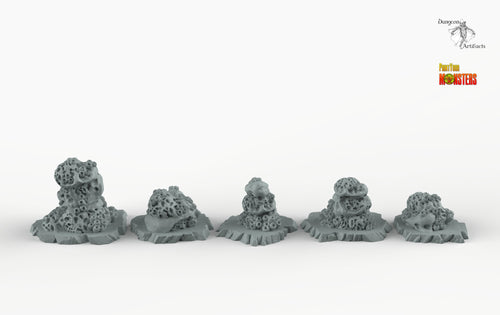 Underwater Sponge Rocks - Print Your Monsters Fantastic Plants and Rocks Resin Terrain Wargaming D&D DnD