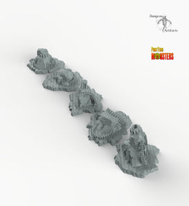 Clockwork Ruins - Steampunk Stones - Print Your Monsters Fantastic Plants and Rocks Terrain Wargaming