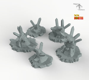 Trap Rocks - Print Your Monsters Fantastic Plants and Rocks Resin Terrain Wargaming D&D DnD