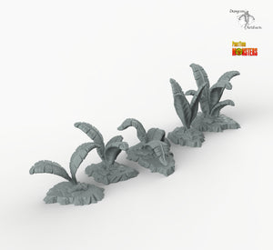 Tropical Leaves - Print Your Monsters Fantastic Plants and Rocks Resin Terrain Wargaming D&D DnD