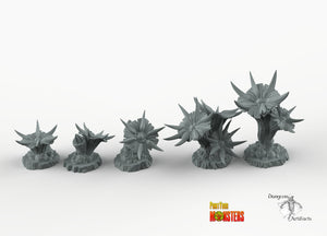 Venemous Flowers - Print Your Monsters Fantastic Plants and Rocks Resin Terrain Wargaming D&D DnD