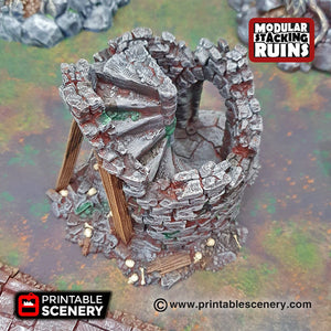 Hermit's Tower - Wizard Tower - Shadowfey Wilds 15mm 28mm 32mm Wargaming Terrain D&D, DnD