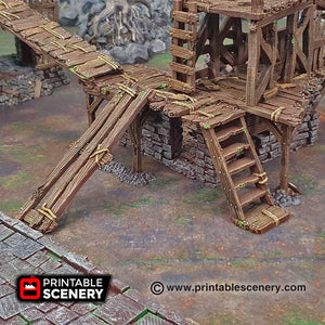 Gangways Stairs and Ladders - Shadowfey Wilds 15mm 28mm 32mm Wargaming Terrain D&D, DnD